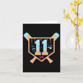 11歳アイスクリームドリップ11誕生日少年を販売 カード (黄色い花)