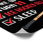 11歳アイスホッケー誕生日パーティー11th Boy Bda ポスター (角)