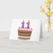 11歳オンお誕生日ケーキ カード (黄色い花)