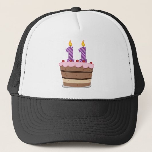 11歳オンお誕生日ケーキ キャップ (正面)