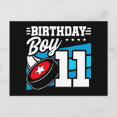 11歳オールドホッケーパーティーテーマ11誕生日少年 ポストカード (正面)