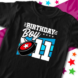 11歳オールドホッケーパーティーテーマ11誕生日少年 Tシャツ