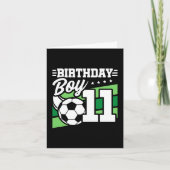 11歳サッカーサッカーキッズ11誕生日少年 カード (正面)