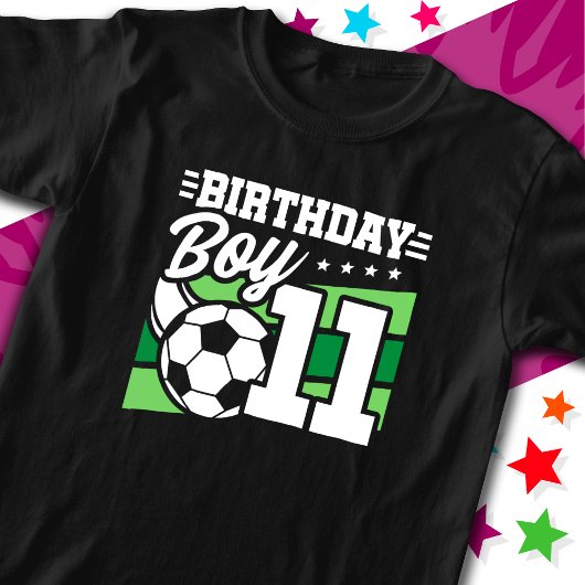 11歳サッカーサッカーキッズ11誕生日少年 Tシャツ