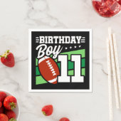 11歳サッカーパーティーテーマ11誕生日少年 スタンダードカクテルナプキン (インサイチュ)