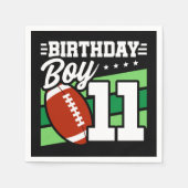 11歳サッカーパーティーテーマ11誕生日少年 スタンダードカクテルナプキン (正面)