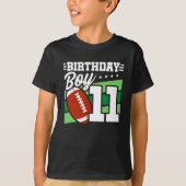11歳サッカーパーティーテーマ11誕生日少年 Tシャツ (正面)