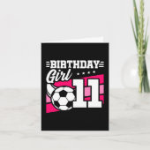 11歳サッカー11誕生日女 カード (正面)