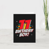 11歳スーパーヒーロー誕生日ボーイ11誕生日 カード (正面)
