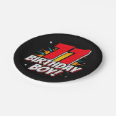 11歳スーパーヒーロー誕生日ボーイ11誕生日 ペーパープレート (アングル)