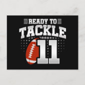 11歳タックルサッカーパーティー11誕生日 ポストカード (正面)