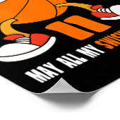 11歳ハッピー11誕生日バスケットボール11位 ポスター (角)