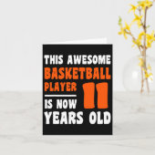 11歳ハッピー11誕生日Bysketbyll 11th Bi カード (黄色い花)