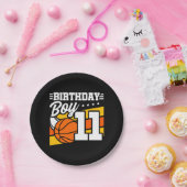 11歳バスケットボールパーティー11誕生日少年 ペーパープレート (パーティー)