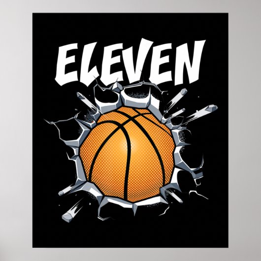 11歳バスケットボール誕生日パーティー11th少年 ポスター (正面)