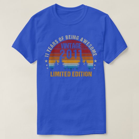 11歳ヴィンテージ2011年限定版11th Birt Tシャツ (デザイン正面)