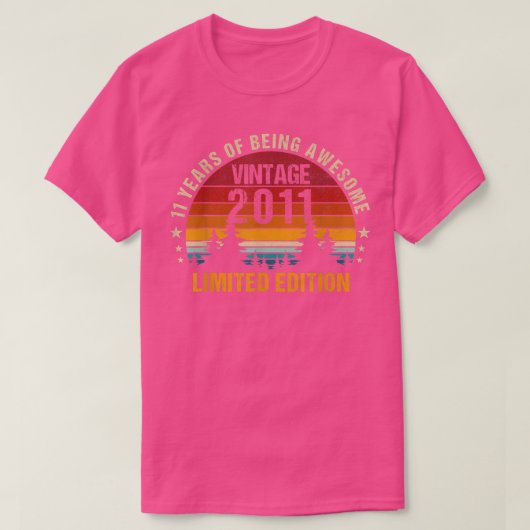 11歳ヴィンテージ2011年限定版11th Birt Tシャツ (デザイン正面)