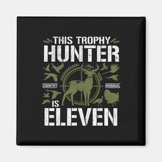 11歳狩り誕生日パーティーディアハンター11t マグネット (正面)