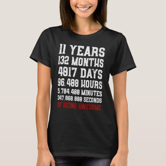 11歳素晴らし11誕生日 Tシャツ (正面)