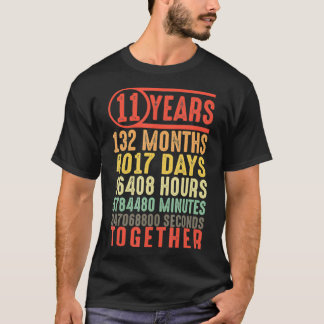 11歳結婚11周年の贈り物 Tシャツ
