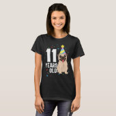 11歳誕生日プグドッグ恋人パーティー11th Bir Tシャツ (正面フル)