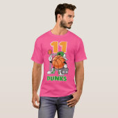 11歳11誕生日少年少女バスケットボール Tシャツ (正面フル)