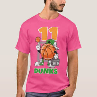 11歳11誕生日少年少女バスケットボール Tシャツ