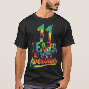 11歳11誕生日絞り染めB 素晴らし Tシャツ