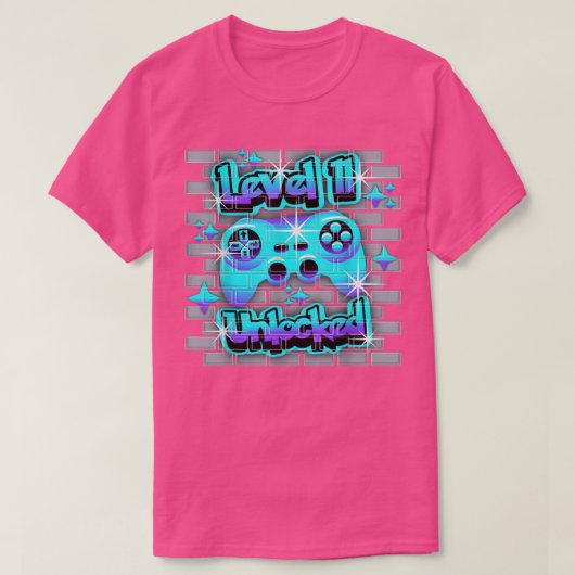 11歳11thビデオゲーマーゲーム誕生日パーティー tシャツ (デザイン正面)
