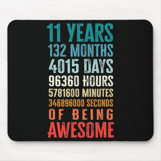 11歳132カ月素晴らし11誕生日 マウスパッド (正面)