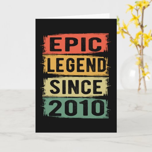 11歳Bday 2010 Epic Legend 11誕生日 カード (黄色い花)