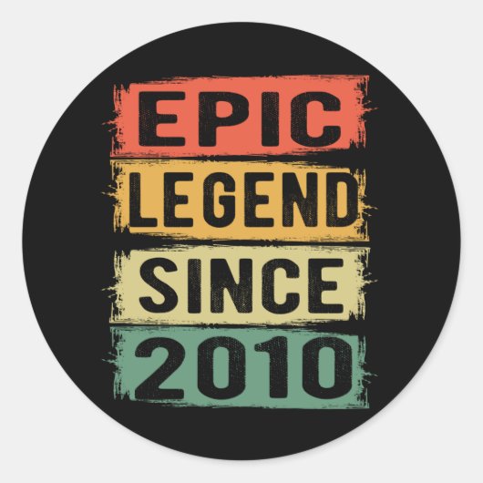 11歳Bday 2010 Epic Legend 11誕生日 ラウンドシール (正面)