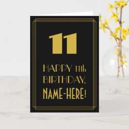 11番目の誕生日-インスパイアアールデコの検索「11」と名前 カード