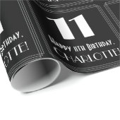 11番目の誕生日-インスパイアアールデコの検索"11",名前 ラッピングペーパー (ロールコーナー)