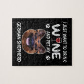 11私はただワインを飲み、私のドイツ人の彼女をペットしたい ジグソーパズル (横)