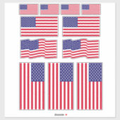 11米国国旗のデザイン シール (シート)