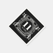 11結婚周年記念鋼 スタンダードカクテルナプキン (角)