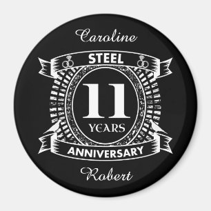 11結婚周年記念鋼 マグネット