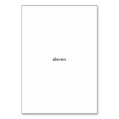 11花カスタム数フラッシュカード テーブルナンバー (正面)