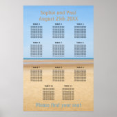 11表ビーチ結婚式座席表 ポスター (正面)