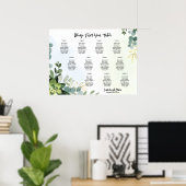 11表結婚座図グリーンユーカリ ポスター (ホームオフィス)