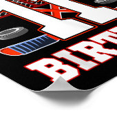 11誕生日アイスホッケープレーヤー11歳パーティー ポスター (角)