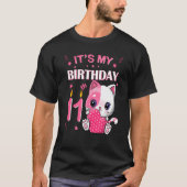 11誕生日ガールかわいい猫の衣装11歳Bd Tシャツ (正面)