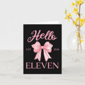 11誕生日ガールキュートコケットボウハローイレブン カード (黄色い花)