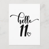 11誕生日ガールズハローイレブンかわいい11歳 ポストカード (正面)