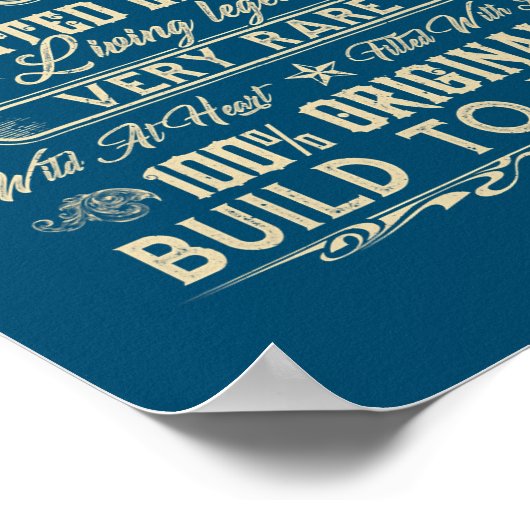 11誕生日ギフト11歳レトロヴィンテージ ポスター (角)