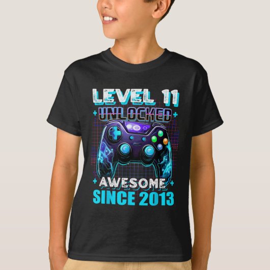 11誕生日ゲーマー11歳おもしろいボーイエール Tシャツ (正面)