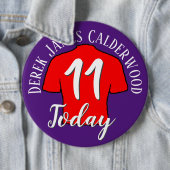 11誕生日サッカーバッジをパーソナライズするボタン 缶バッジ (インサイチュ)