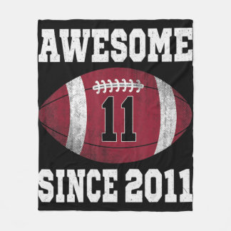 11誕生日サッカー選手11歳ヴィンテージ フリースブランケット
