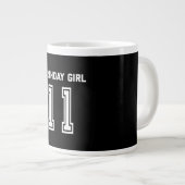 11誕生日シャツギフト11歳の女の子 ジャンボコーヒーマグカップ (正面右)